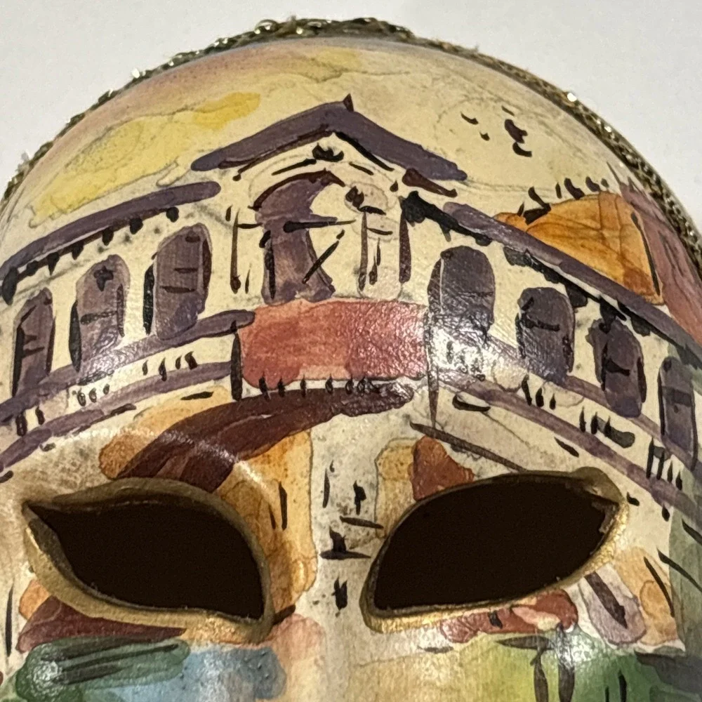 Venezia Italy Painted Mask Trinket Box